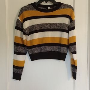 H&M cropped striped sweater